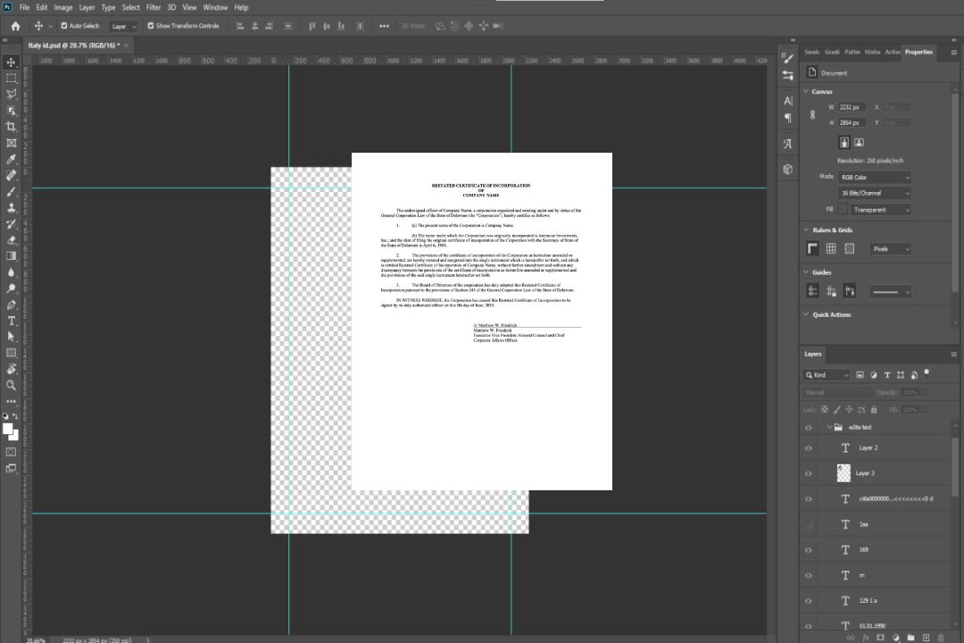 Modèle Word et PDF de certificat de constitution USA Delaware template